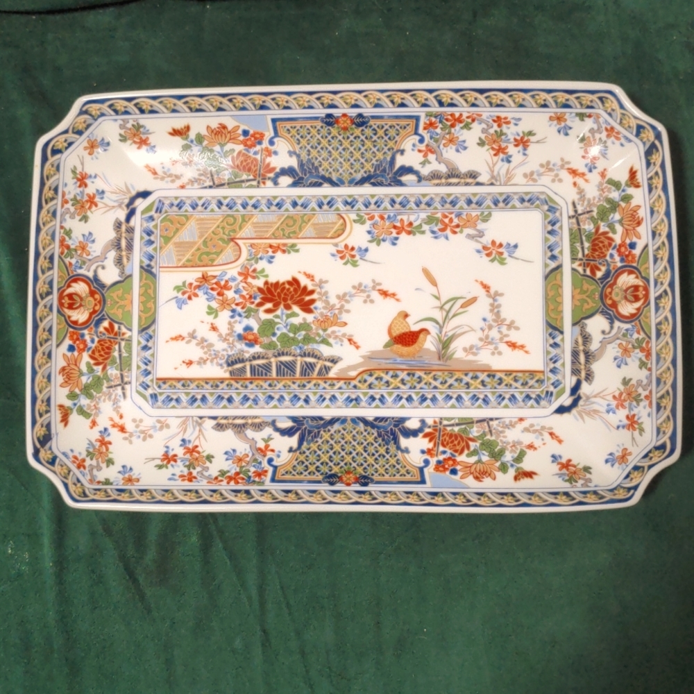 Authentic Antique Japanese Serving Plate Excellent Vtg Condition